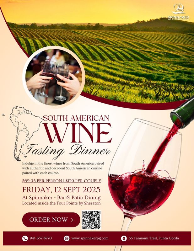 South American Wine Tasting Dinner (September 12th)