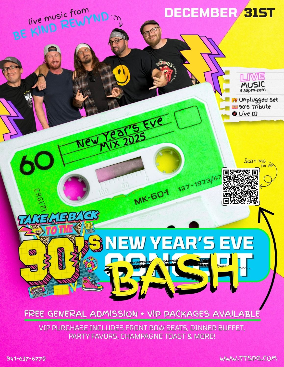 New Year&#39;s Eve BASH with Be Kind Rewynd! (December 31st)