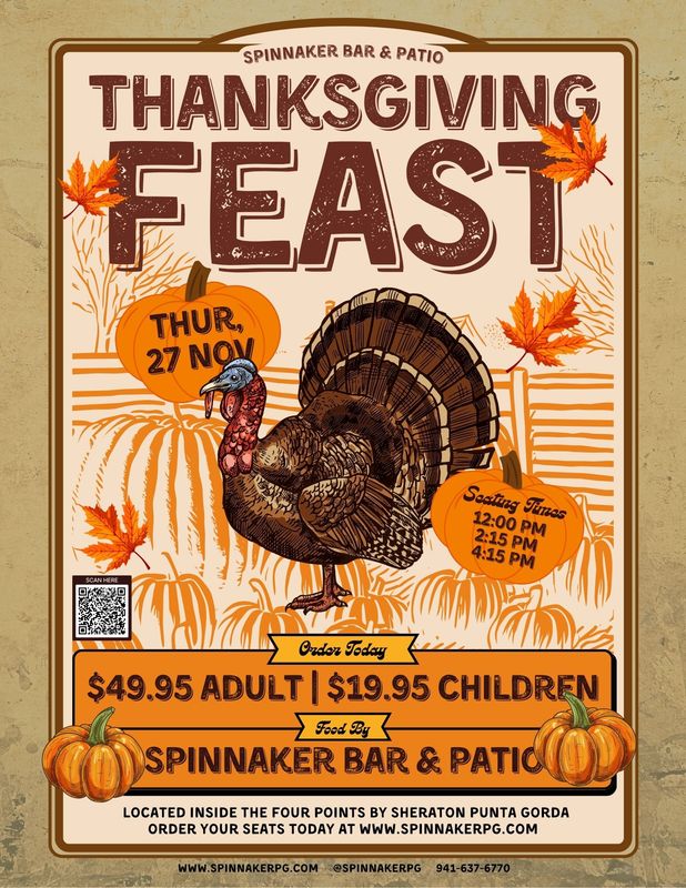 Thanksgiving Buffet @ Spinnaker Bar &amp; Patio Dining (November 27th)