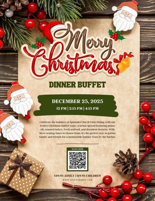 Christmas Dinner Buffet @ Spinnaker Bar &amp; Patio Dining (December 25th)