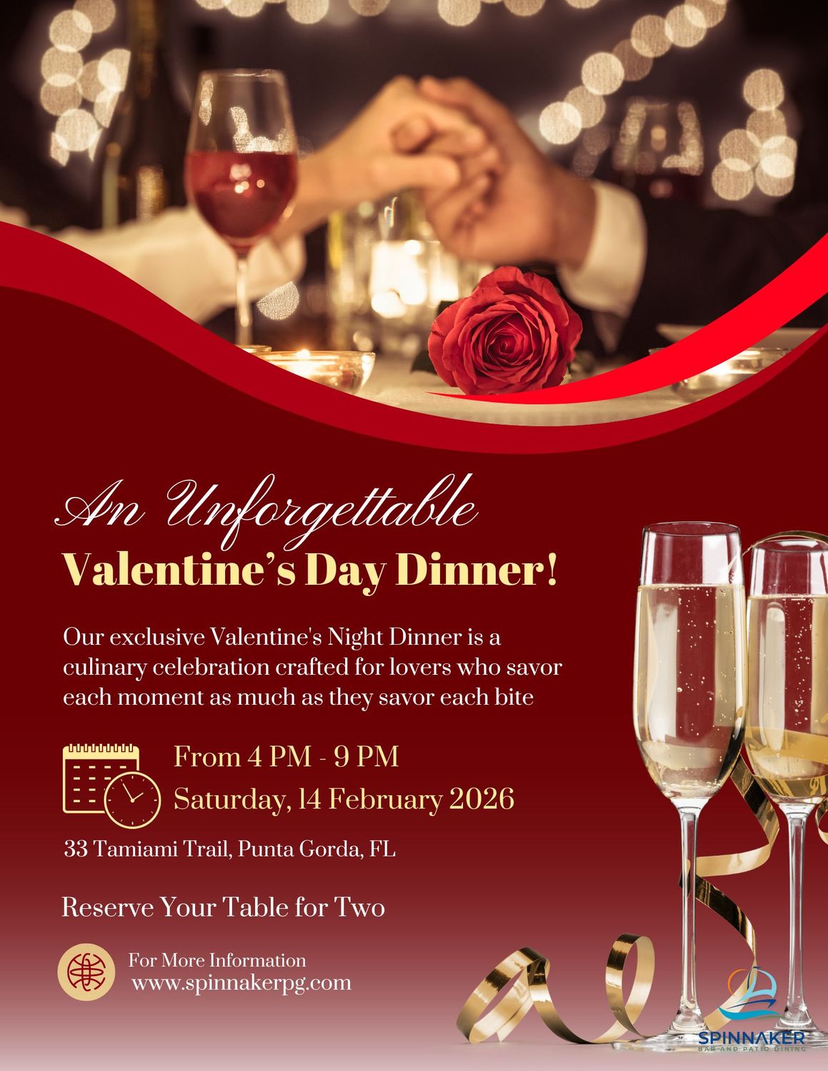 Valentine's Day at Spinnaker (February 14th)