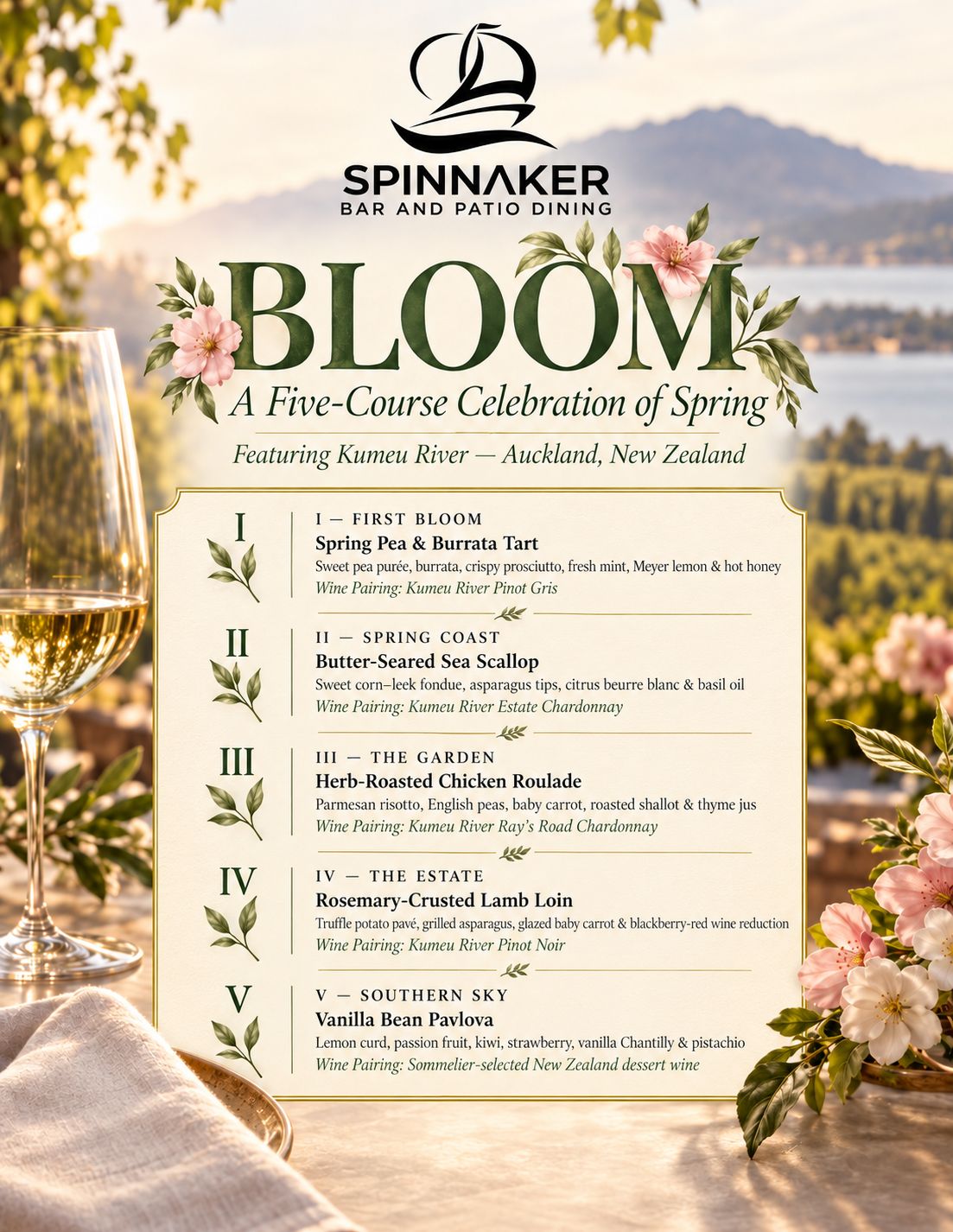 BLOOM - A Spring Wine Dinner  (March 27)