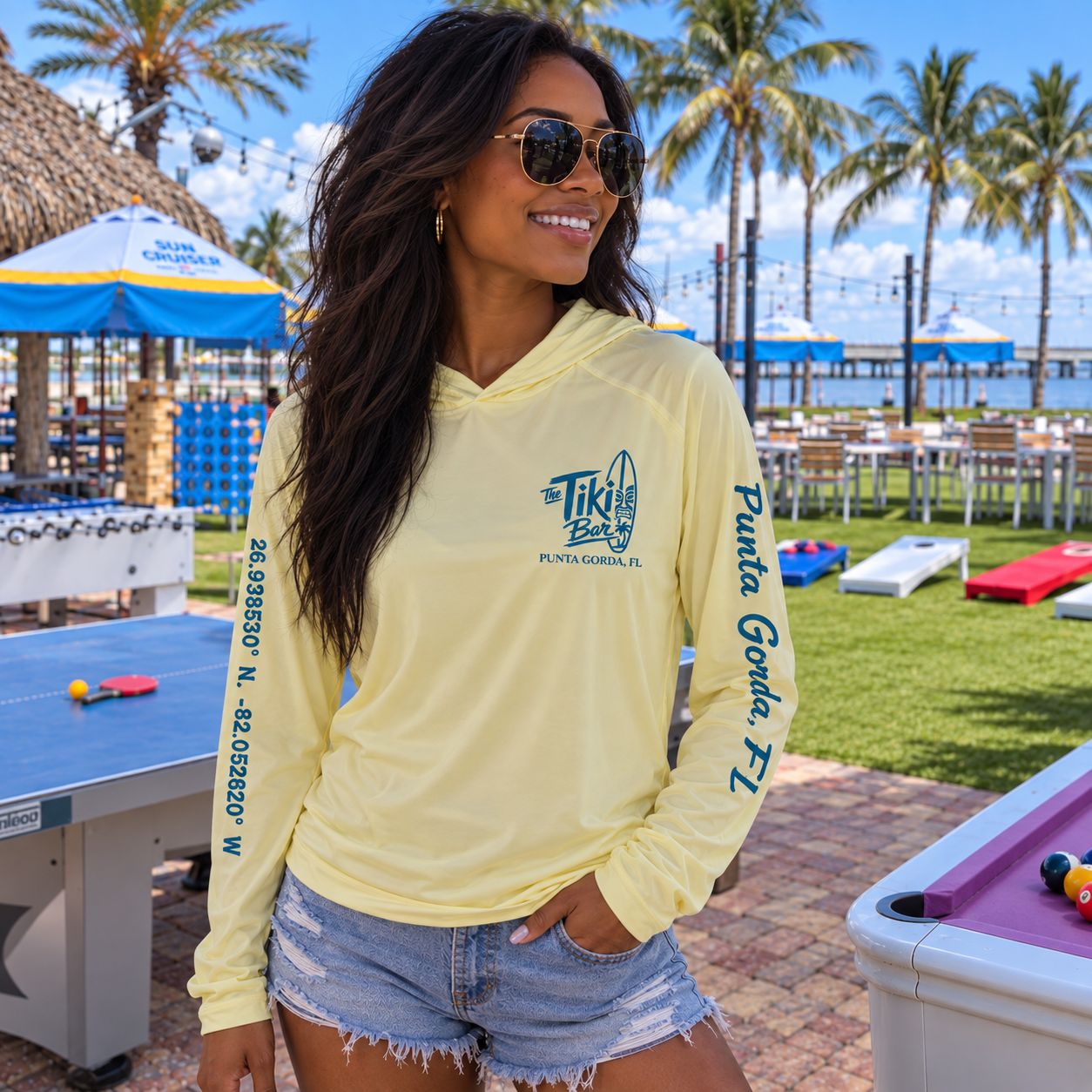Ladies' Yellow Dry Fit Hoodie