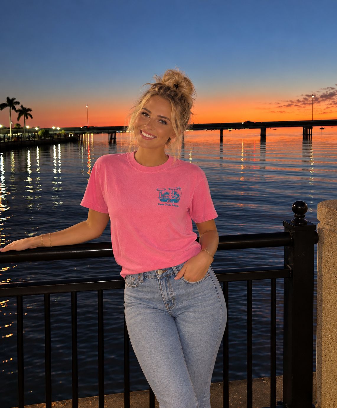 Unisex Pink Cotton T