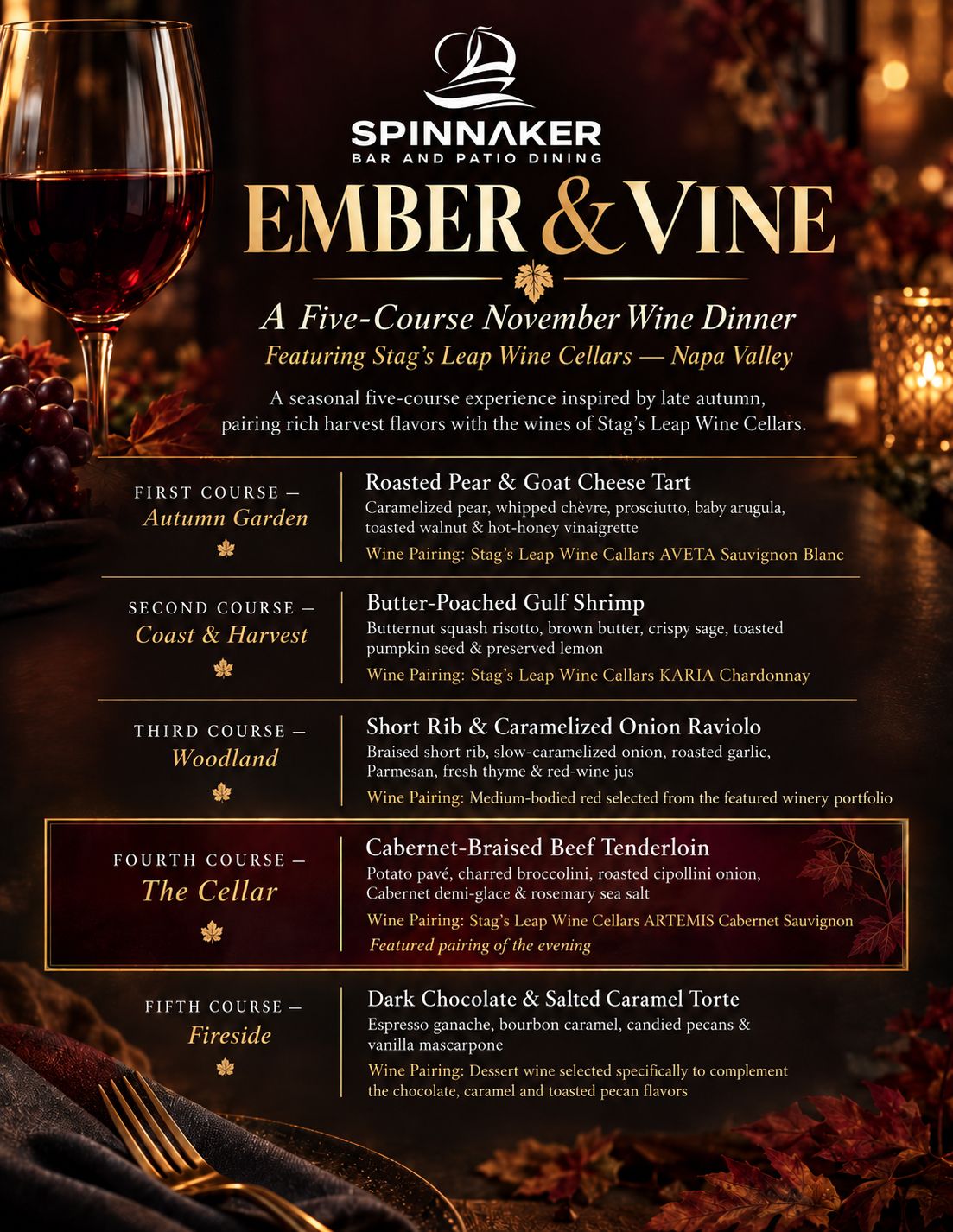 Ember &amp; Vine Wine Dinner (November 14)