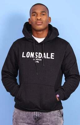 LONSDALE HOODIE SWEATER - Black