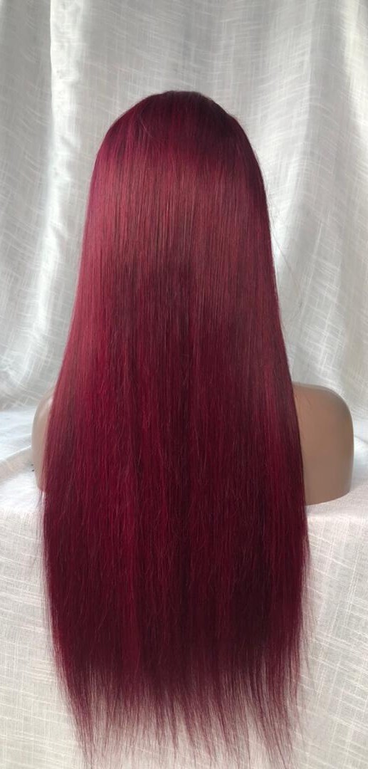 28&#39;inches 5*5 lace frontal straight wine