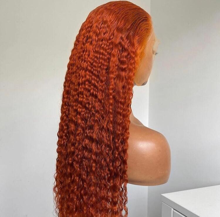 28 inches 13*4 lace frontal ginger waterwave