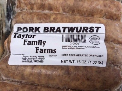 Pork Bratwurst Sausage 1 lb.