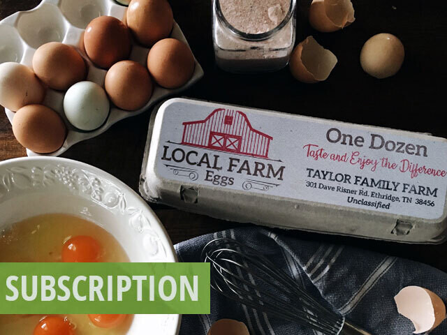 Weekly Subscription: Pastured Non-GMO Eggs Weekly Subscription: Pastured Non-GMO Eggs