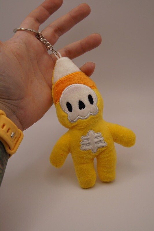 Skully Keychain- Candy Corn