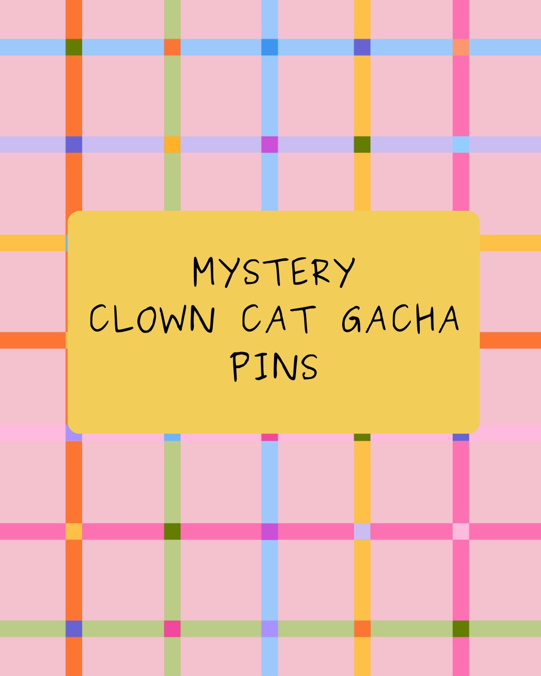 Mystery Gacha Clown Cat Pin