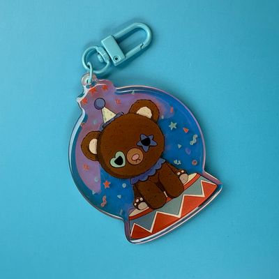 Clown Circus Keychain- Burt the Bear