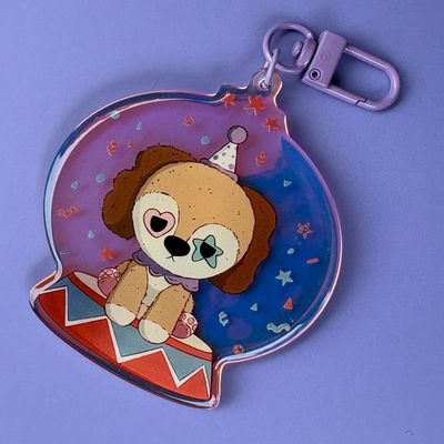 Clown Circus Keychain- Milo the Pup