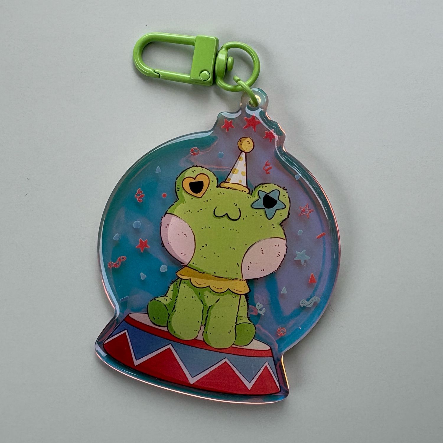 Clown Circus Keychain- Leo the Frog