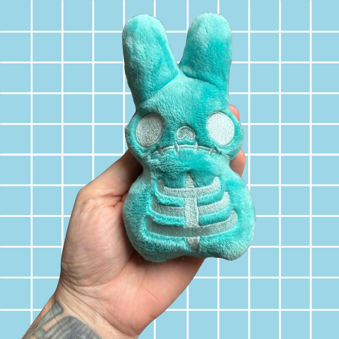 Skully BunBun Plushie-Teal