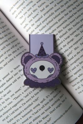 Clown Bear Magnetic Bookmark