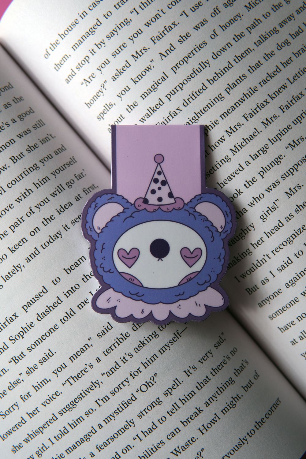Clown Bear Magnetic Bookmark