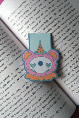 Clown Bear Magnetic Bookmark