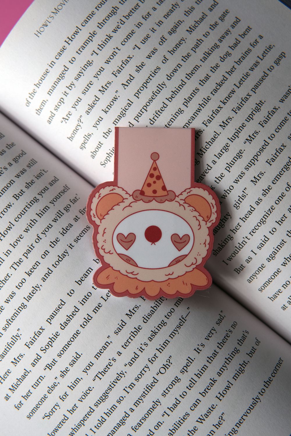 Clown Bear Magnetic Bookmark