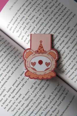Clown Bear Magnetic Bookmark