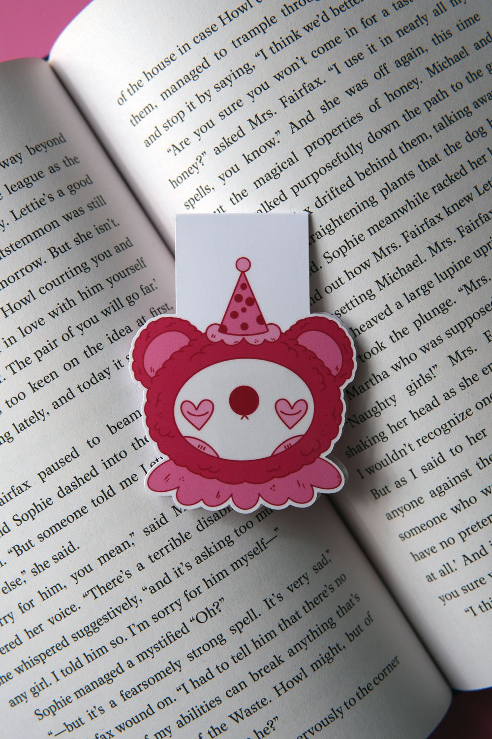 Clown Bear Magnetic Bookmark