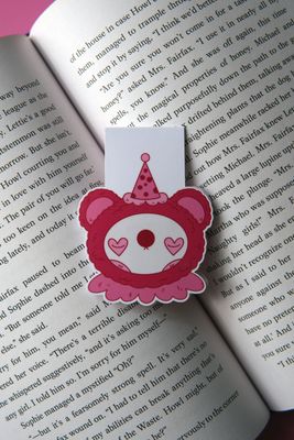 Clown Bear Magnetic Bookmark