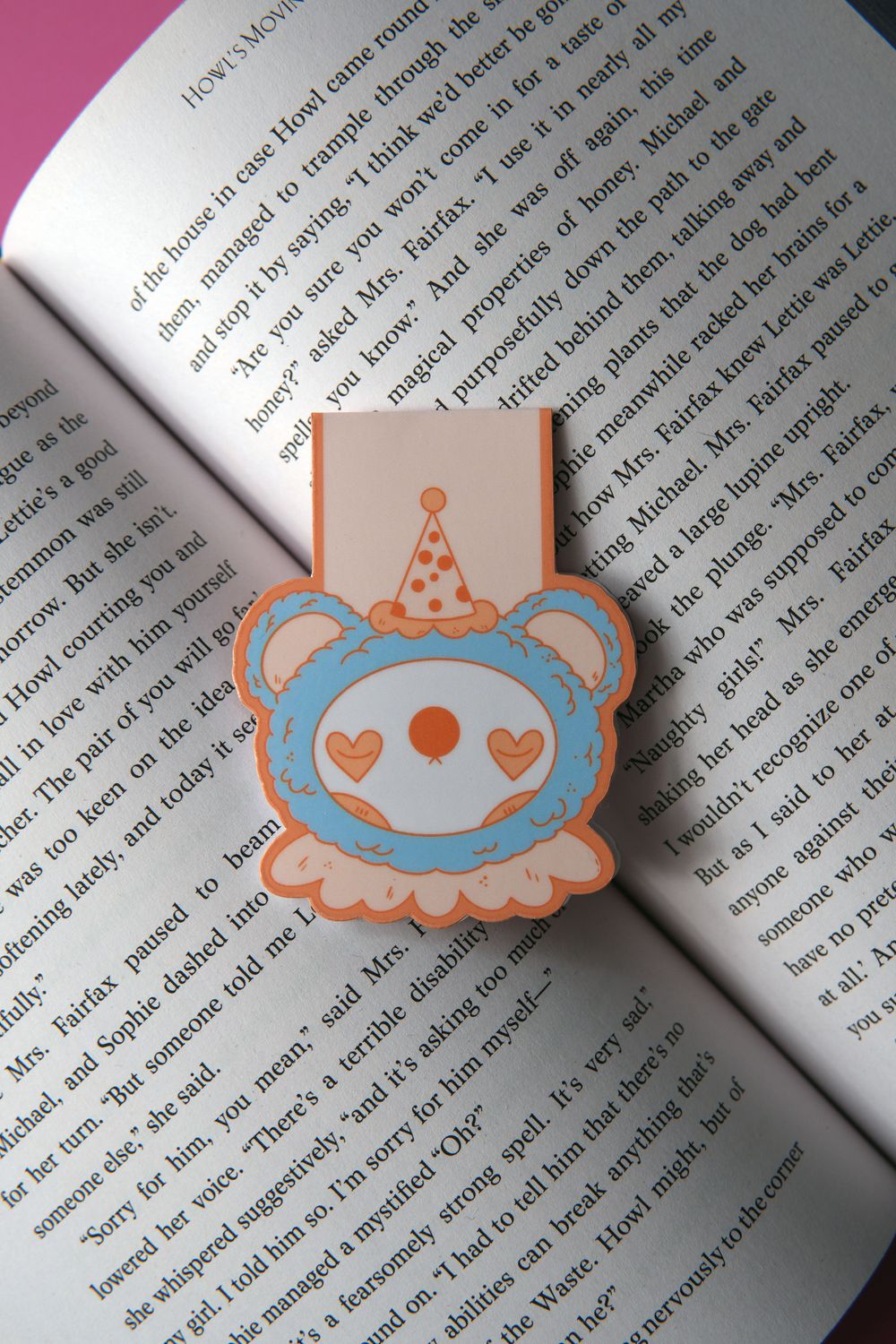 Clown Bear Magnetic Bookmark