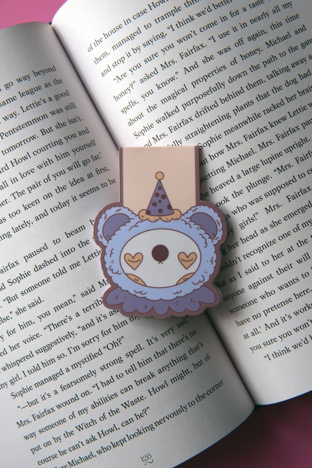 Clown Bear Magnetic Bookmark