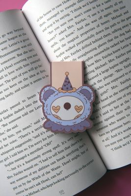 Clown Bear Magnetic Bookmark