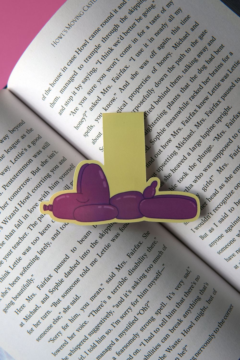 Sleepy Balloon Dog Magnetic Bookmark