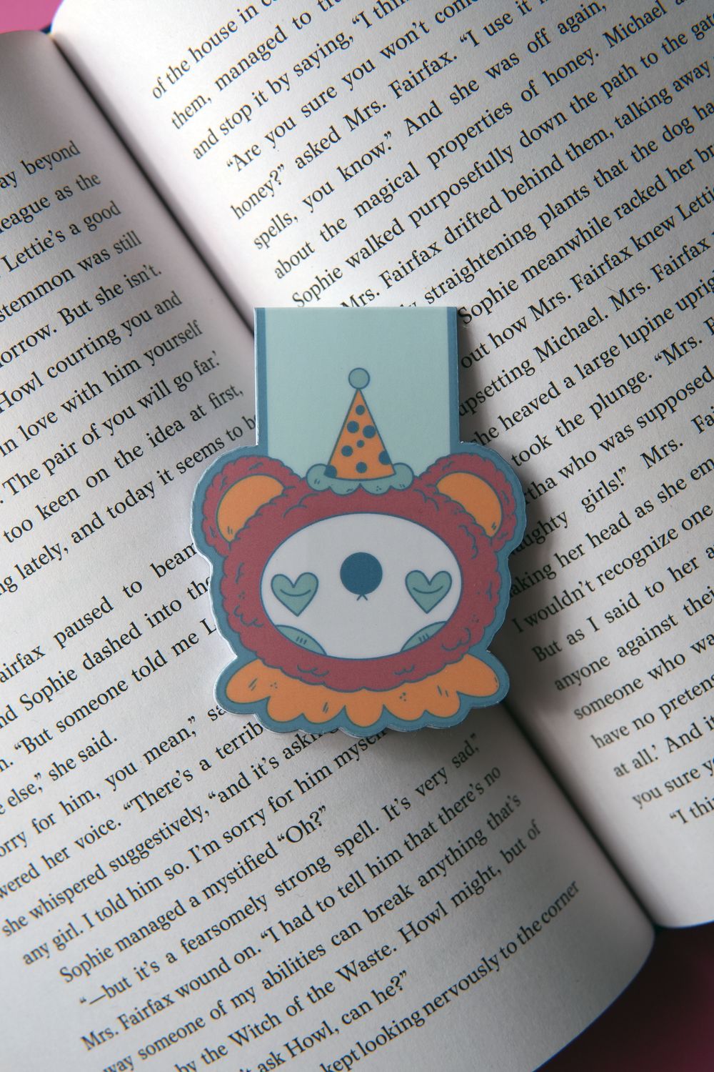 Clown Bear Magnetic Bookmark