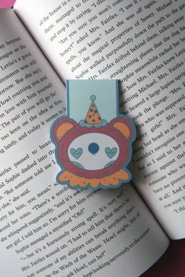 Clown Bear Magnetic Bookmark