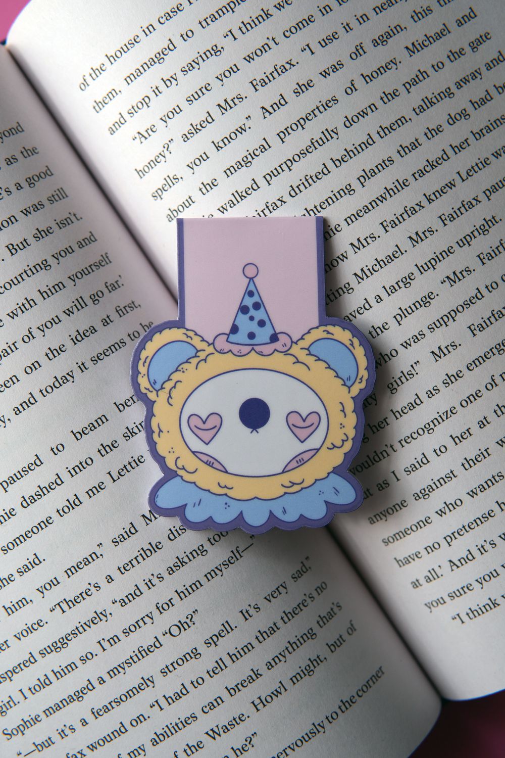 Clown Bear Magnetic Bookmark