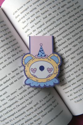 Clown Bear Magnetic Bookmark