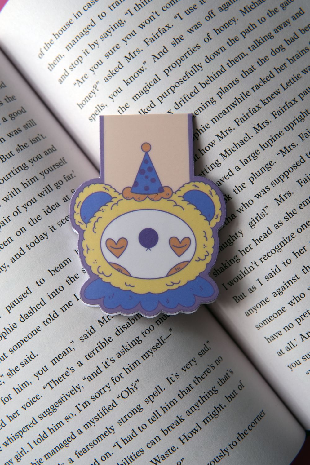 Clown Bear Magnetic Bookmark
