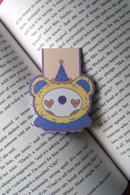 Clown Bear Magnetic Bookmark