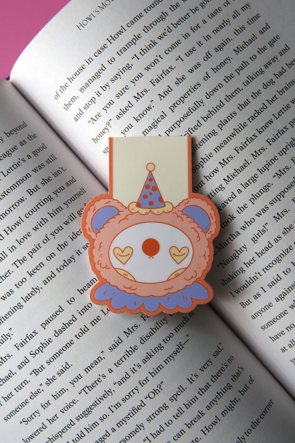 Clown Bear Magnetic Bookmark