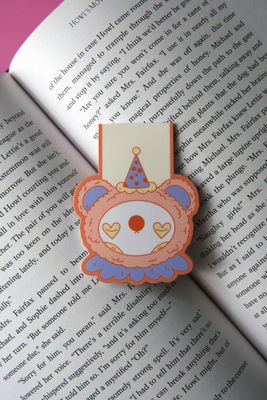 Clown Bear Magnetic Bookmark