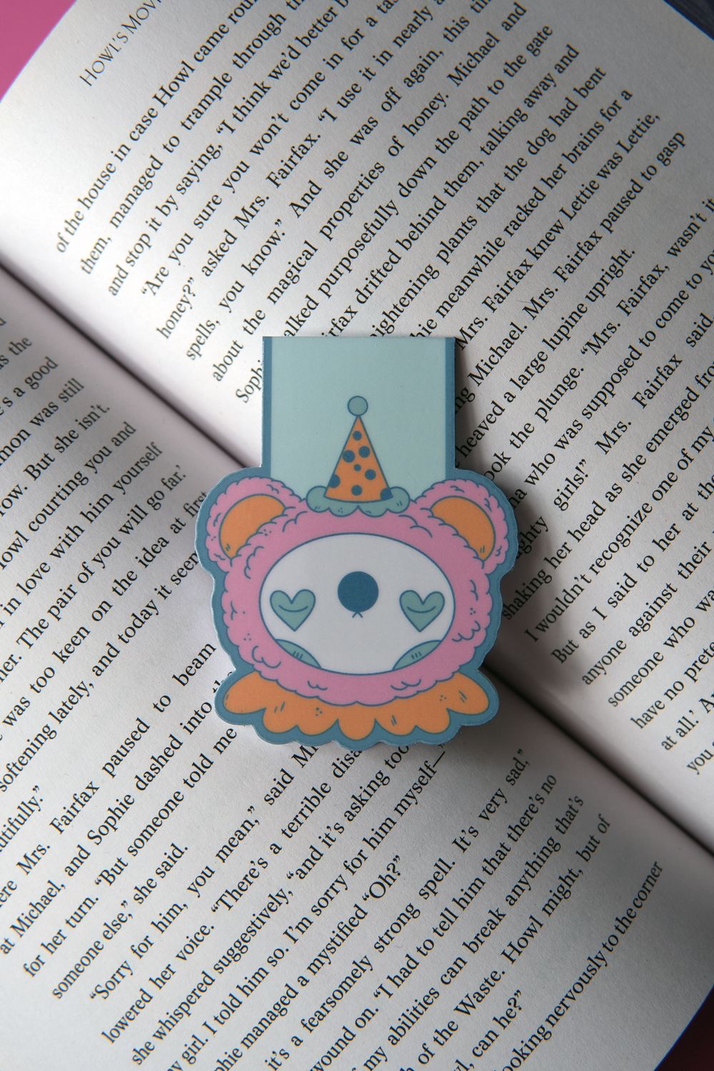 Clown Bear Magnetic Bookmark