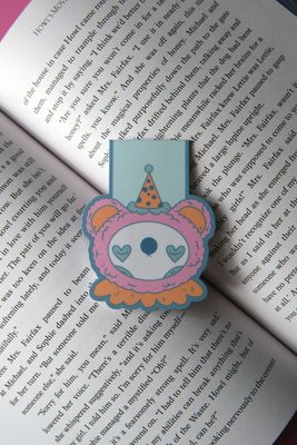 Clown Bear Magnetic Bookmark
