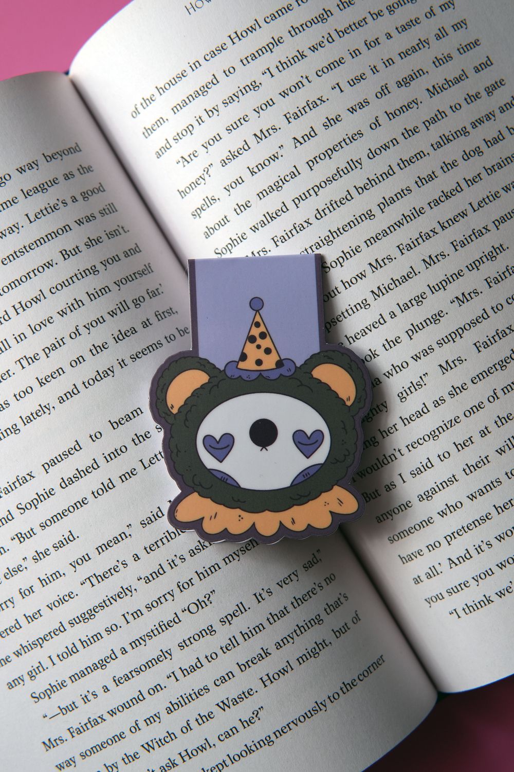 Clown Bear Magnetic Bookmark
