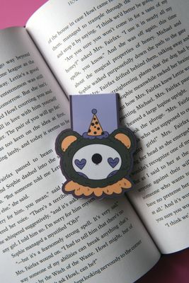 Clown Bear Magnetic Bookmark