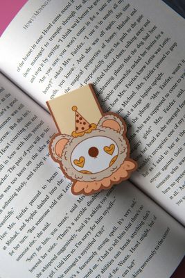 Clown Bear Magnetic Bookmark