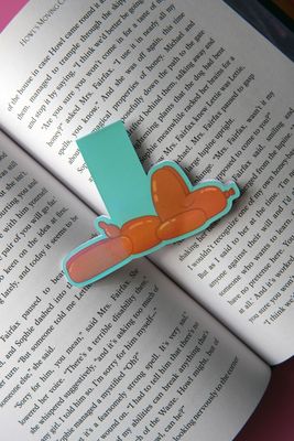 Sleepy Balloon Dog Magnetic Bookmark