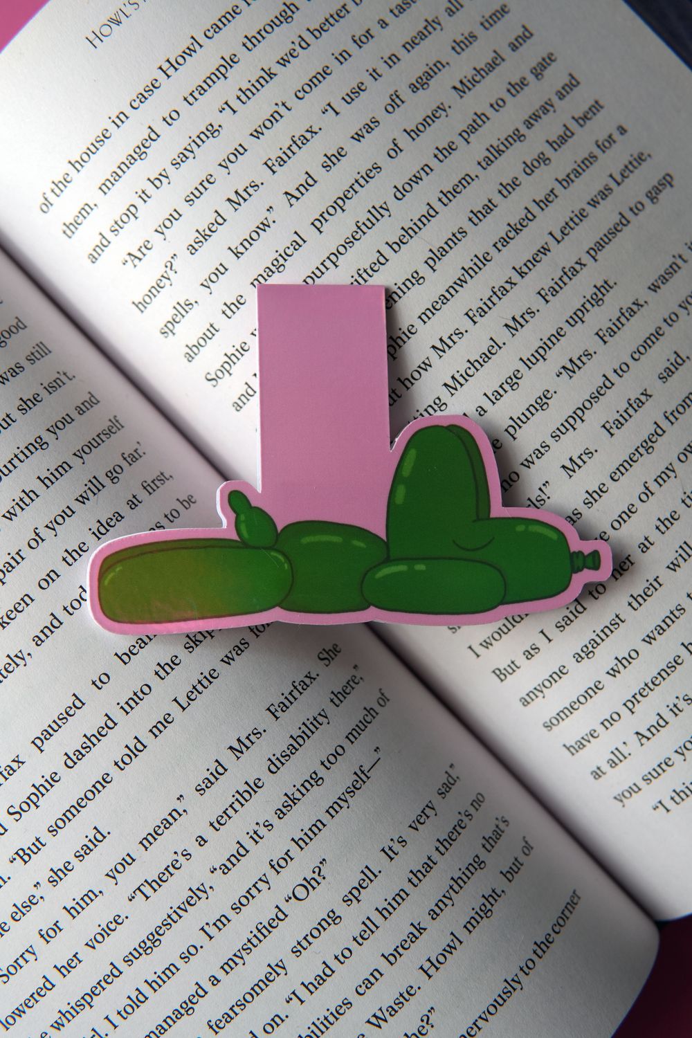 Sleepy Balloon Dog Magnetic Bookmark