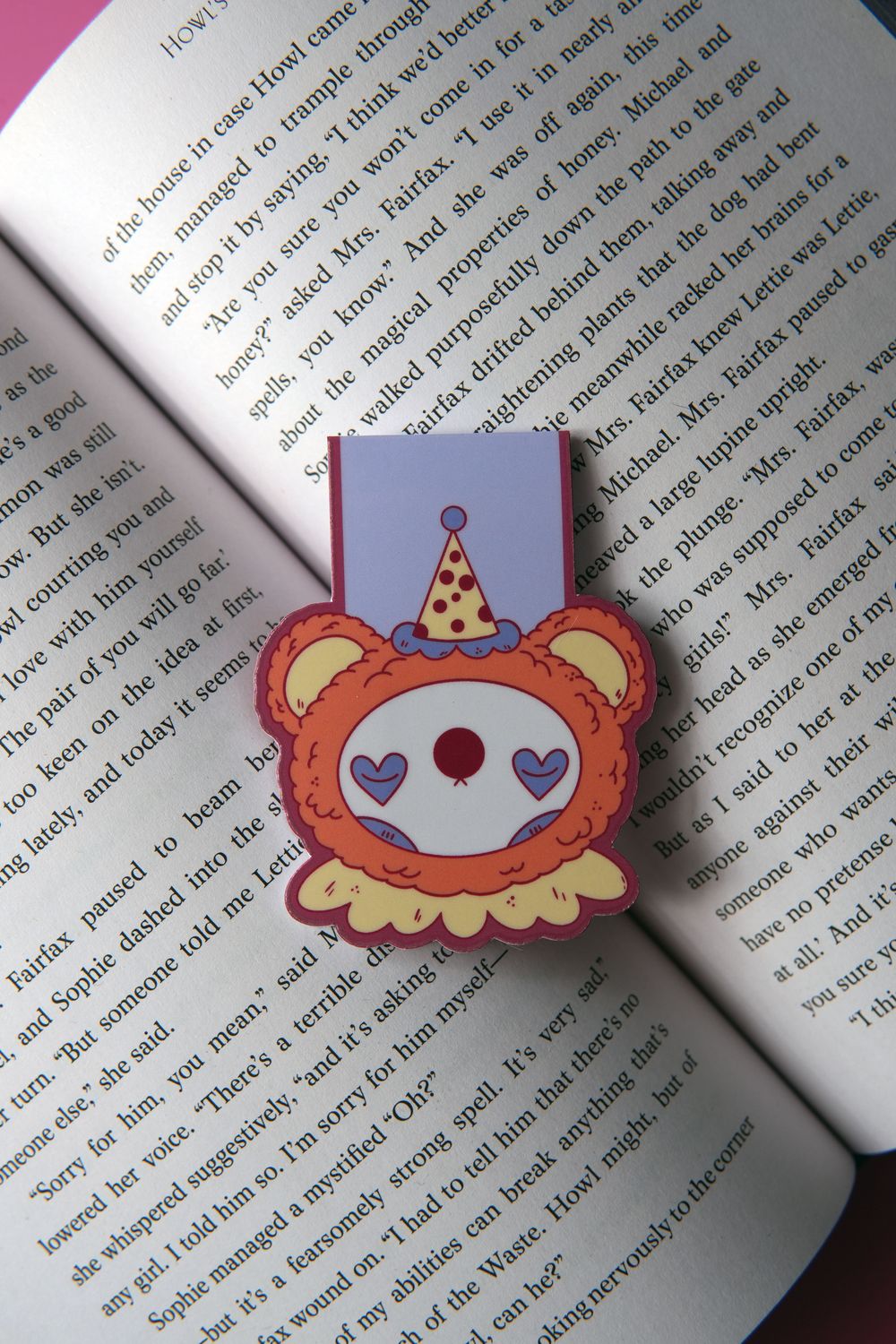 Clown Bear Magnetic Bookmark