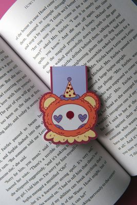 Clown Bear Magnetic Bookmark