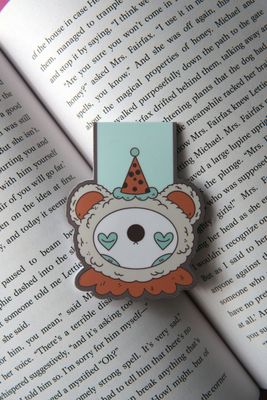Clown Bear Magnetic Bookmark