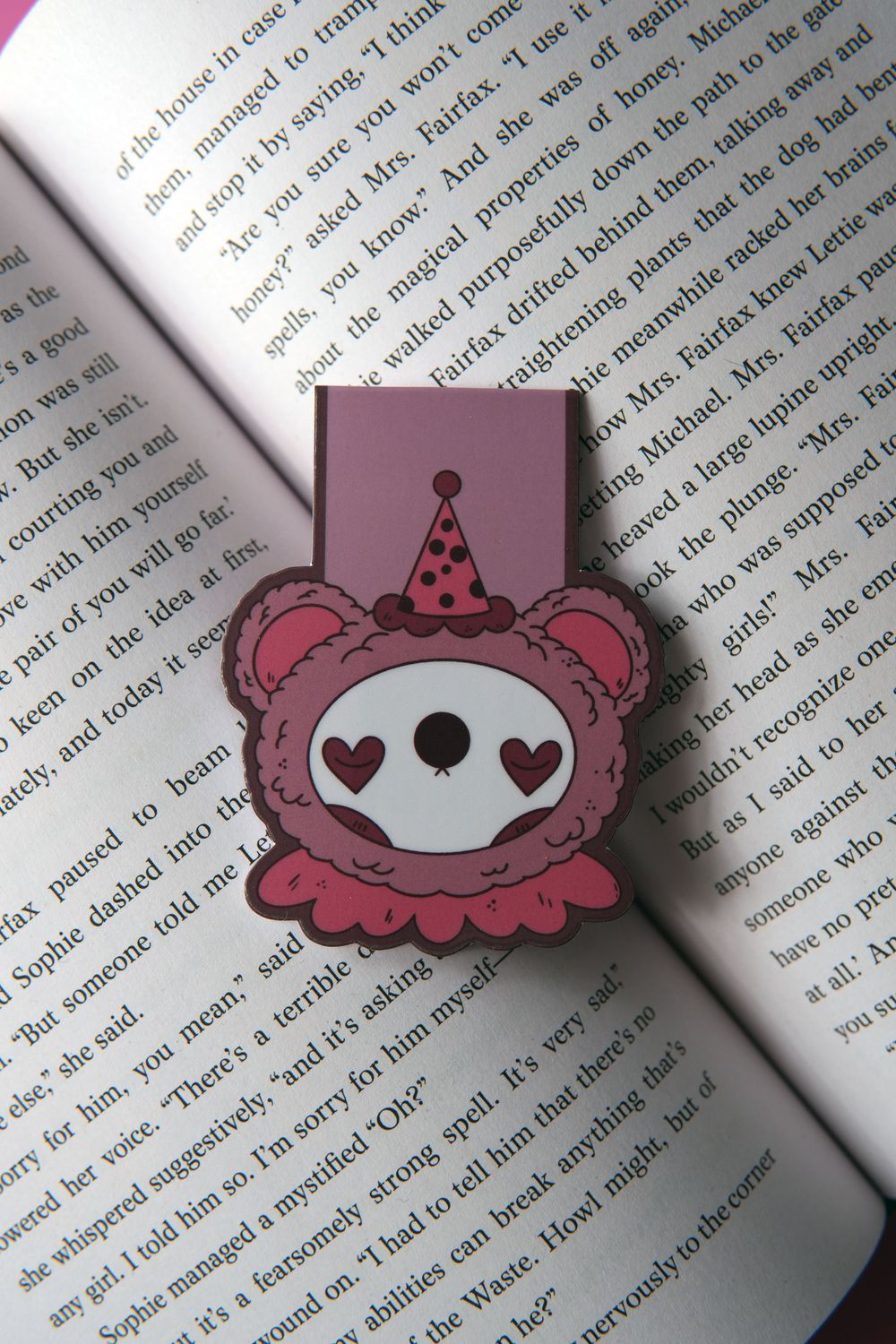 Clown Bear Magnetic Bookmark
